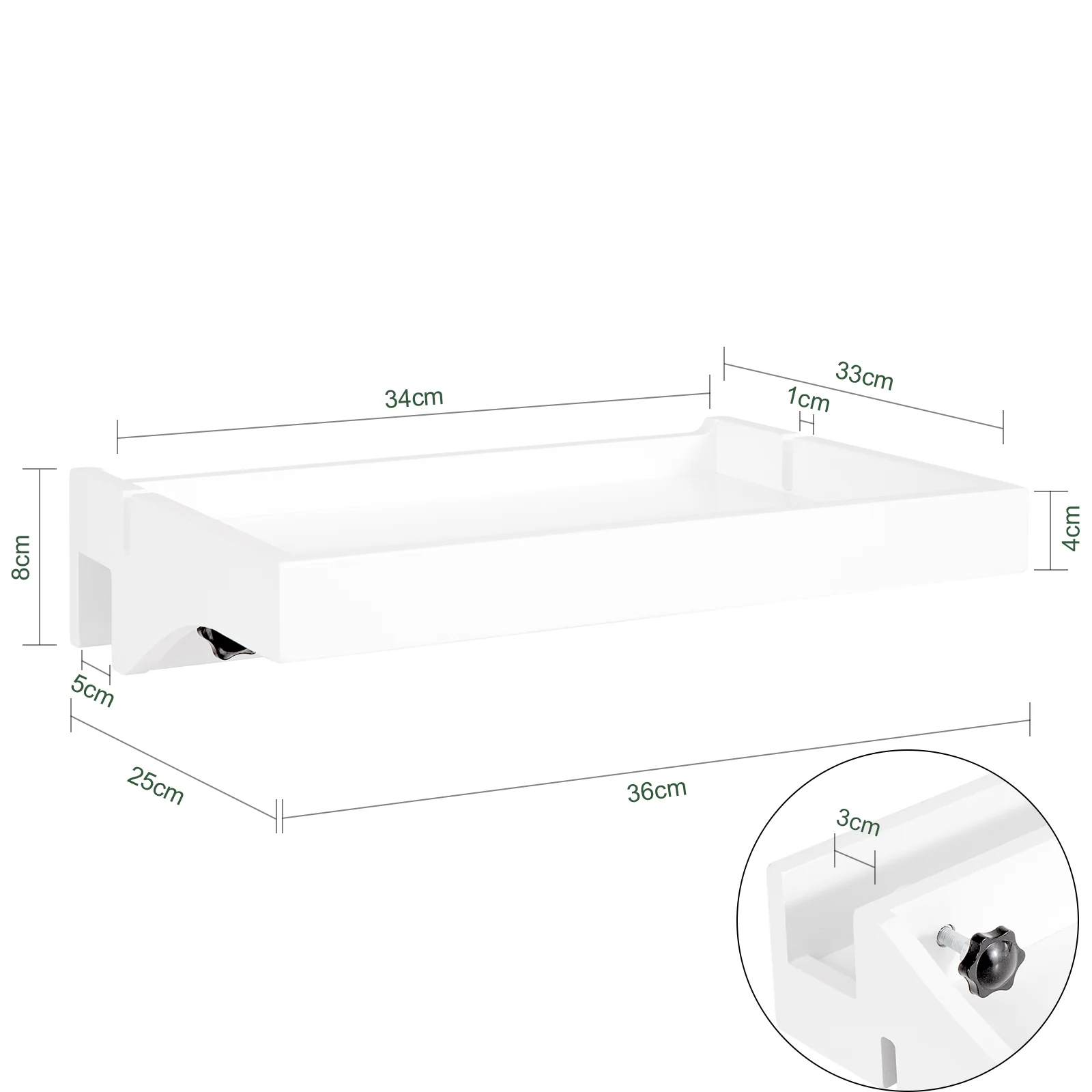 SoBuy NKD01-W Estante Flotante Ajustable Blanco - Image 3