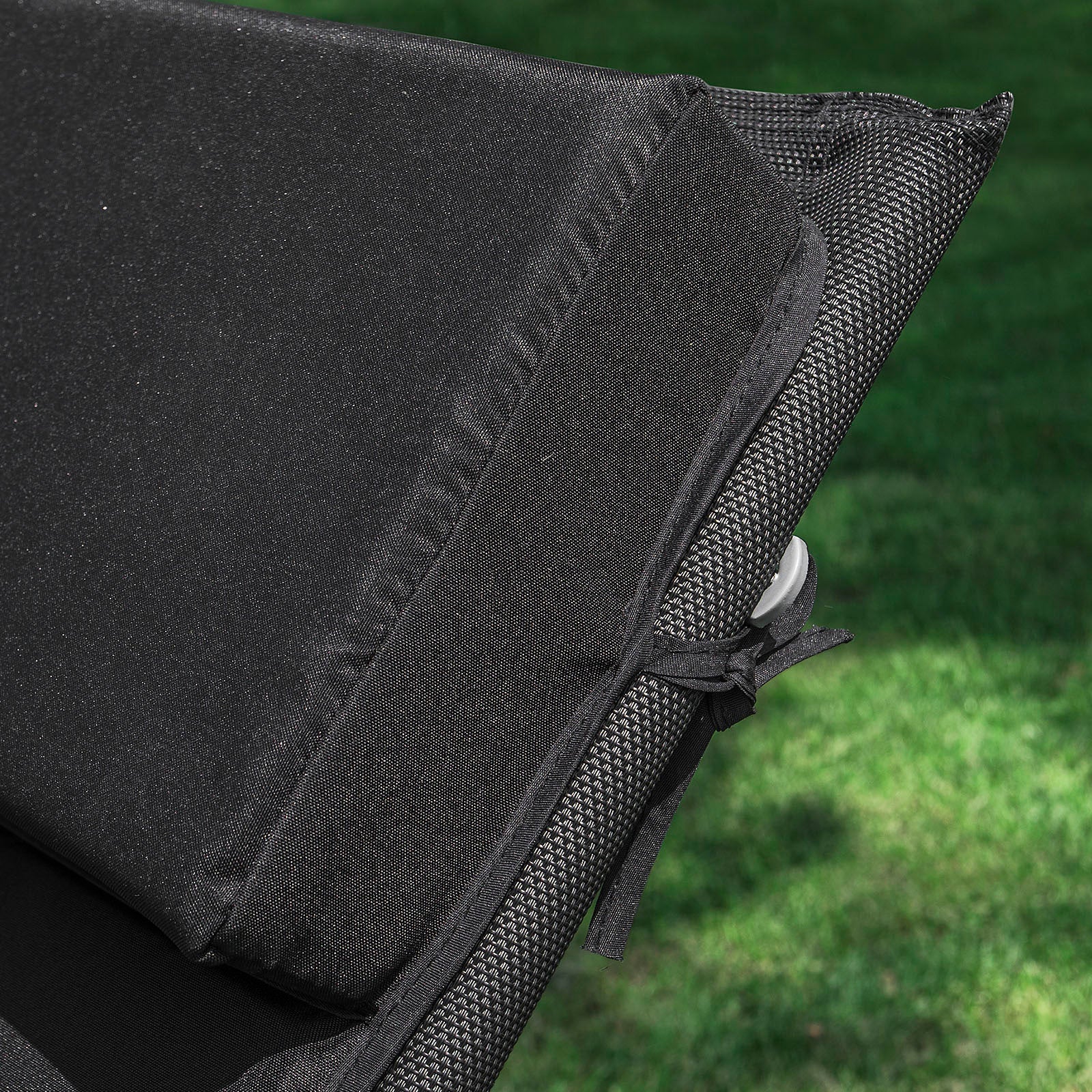 SoBuy OGS28-P02 Cojín para tumbonas con Almohada 170 x 50 cm Negro - Image 9