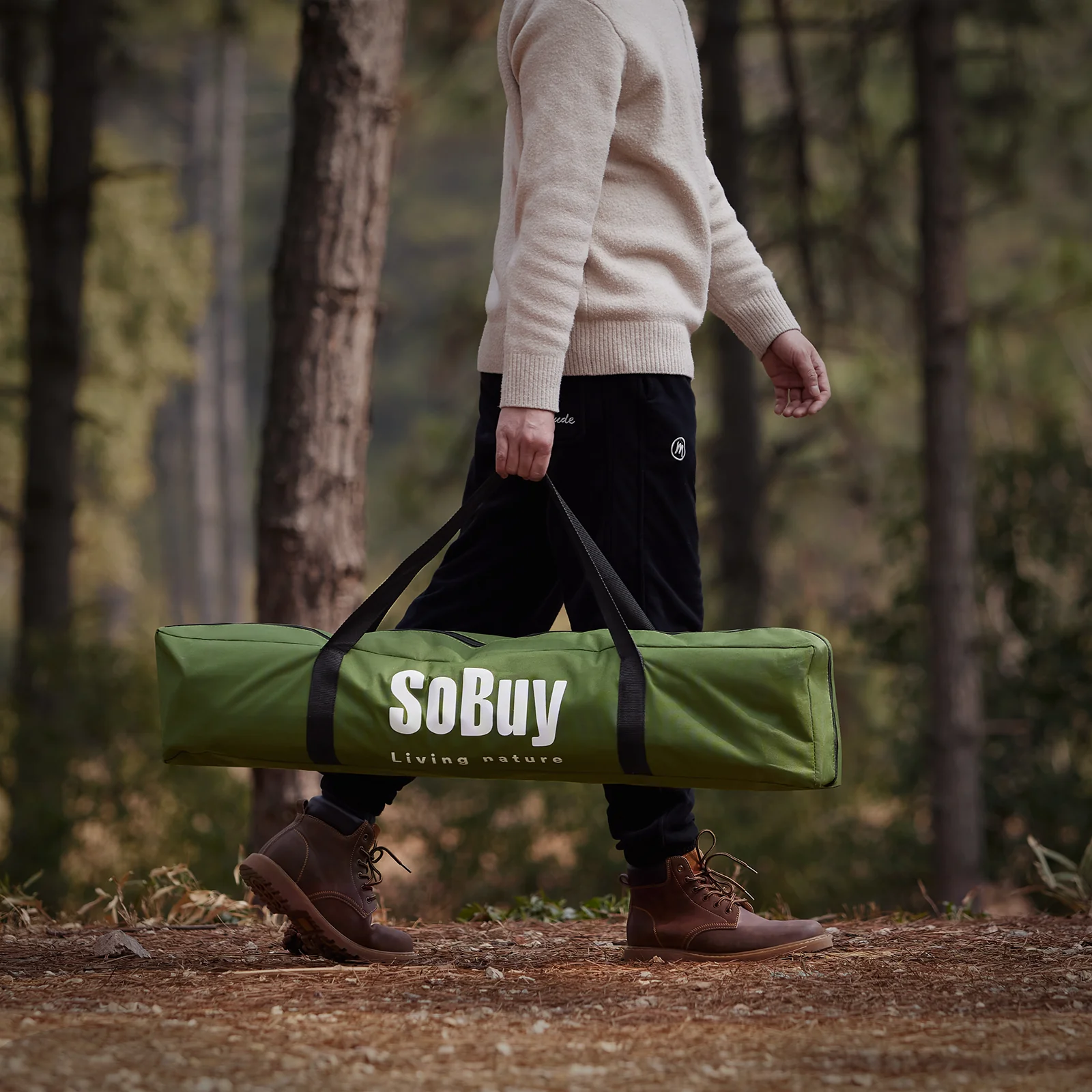 SoBuy OGS32-II-GR Tienda de campaña Exterior Tienda 3 en 1 Práctica - Image 5