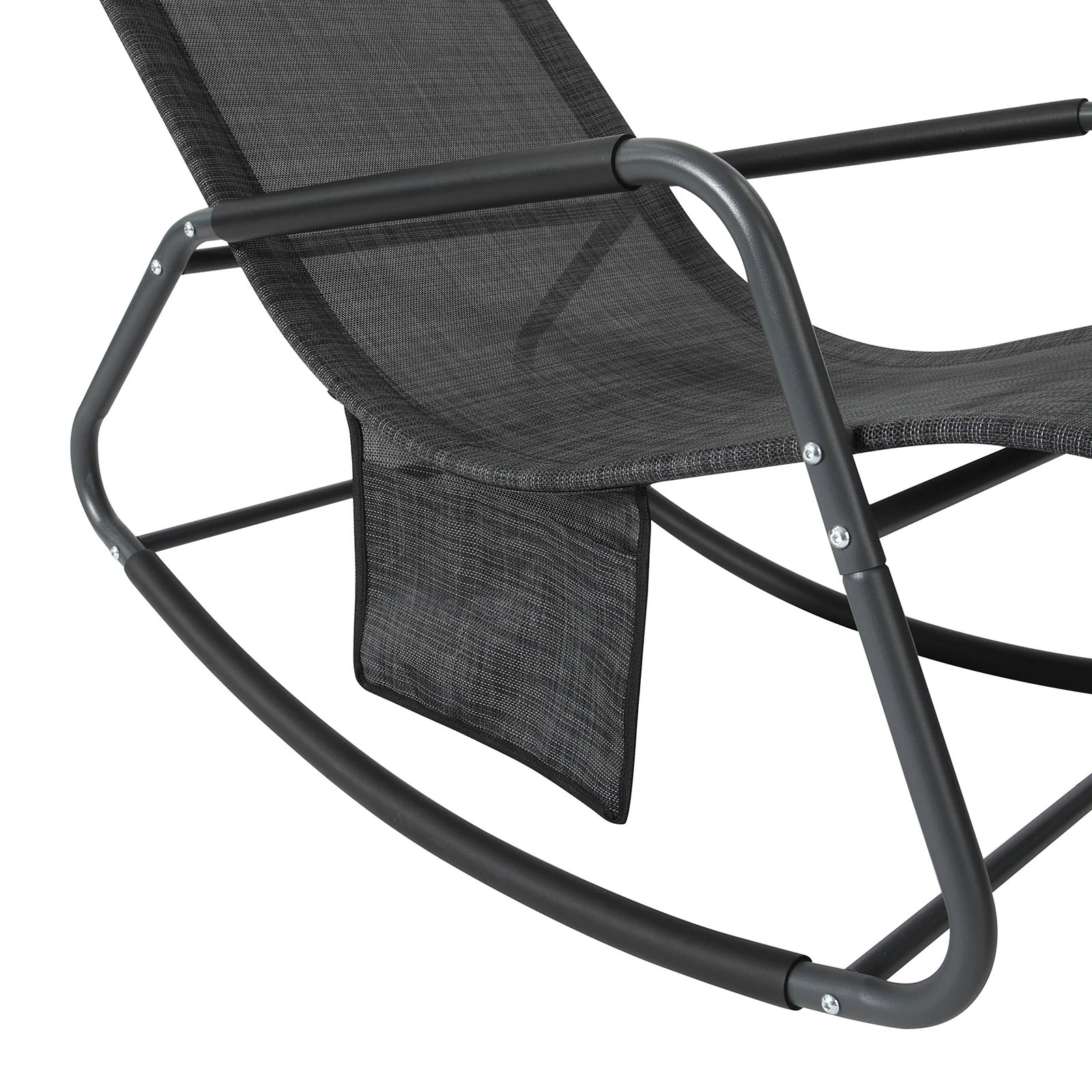 SoBuy OGS47-MS Tumbona Soporta hasta 150 kg Negro - Image 6