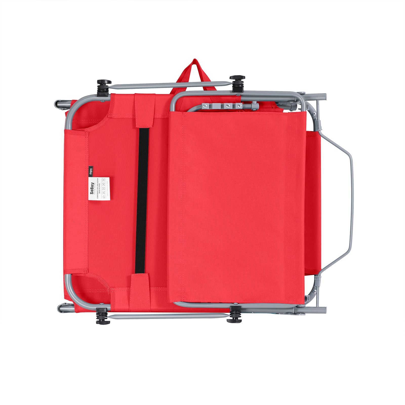 SoBuy OGS48-R Tumbona Plegable con Respaldo Reclinable y Parasol - Image 8