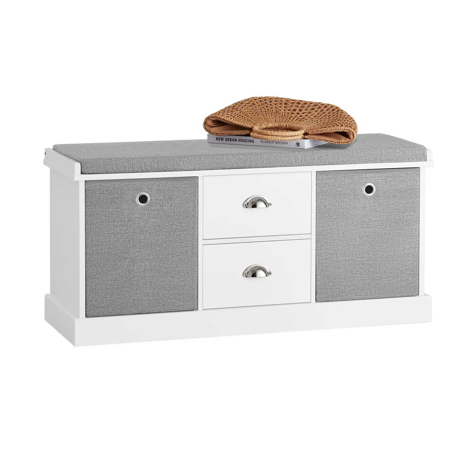 SoBuy FSR66-HG Zapatero Banco con 2 cajones y 2 cestas