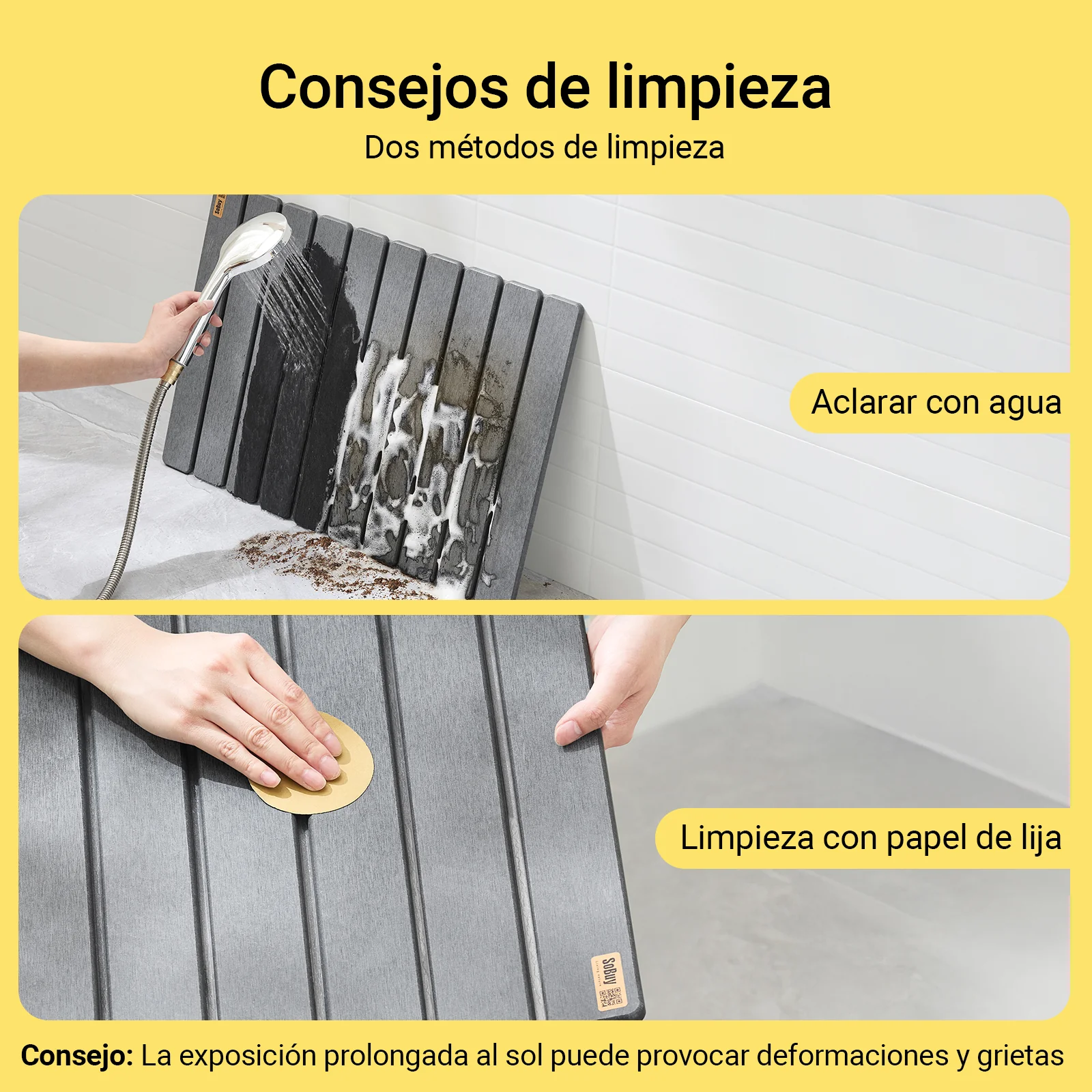 SoBuy SDA10-HG Alfombrilla de diatomeas Antideslizante Gris 59 x 39 cm - Image 4