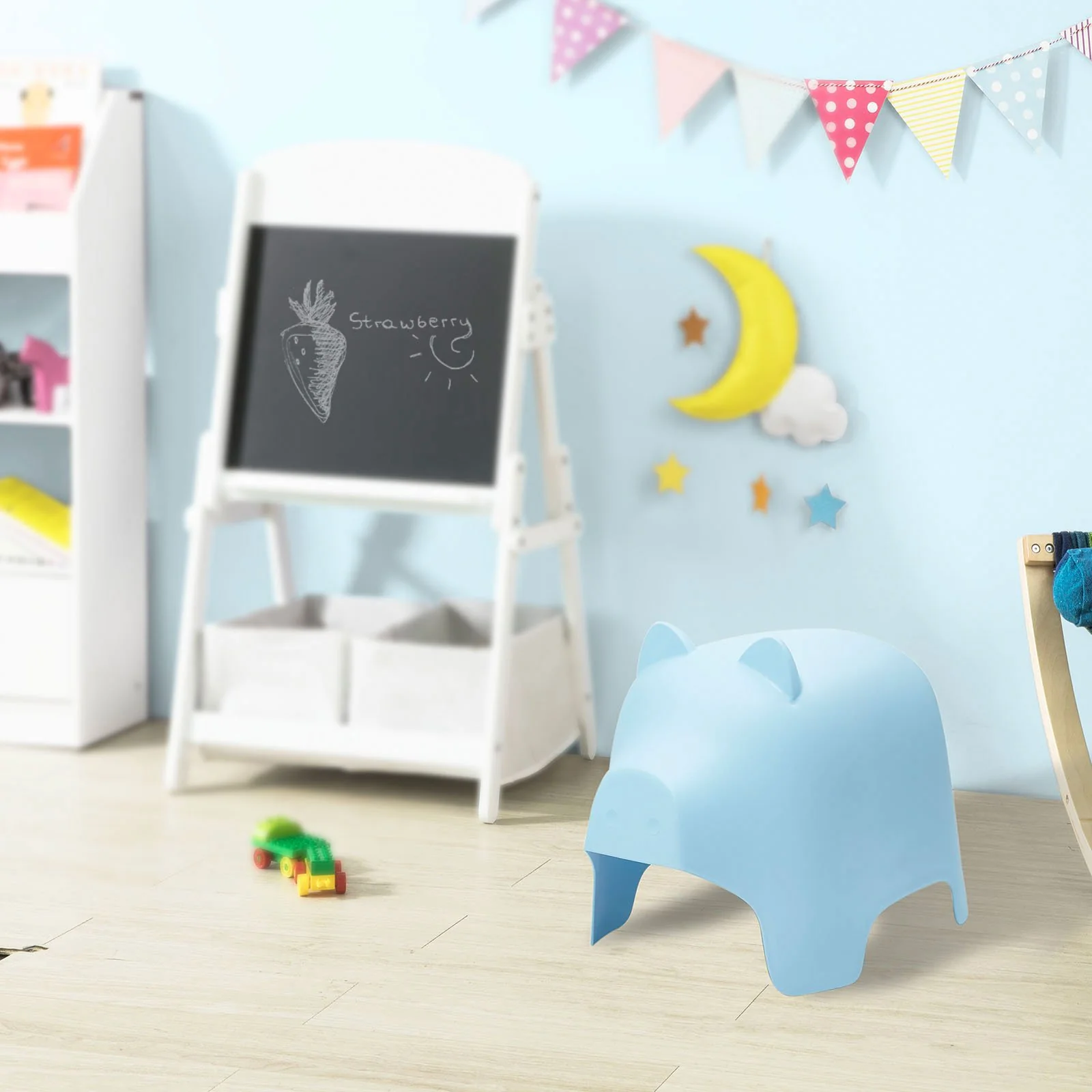 SoBuy KMB14-B Silla Infantil con diseño de Cerdo Azul - Image 5