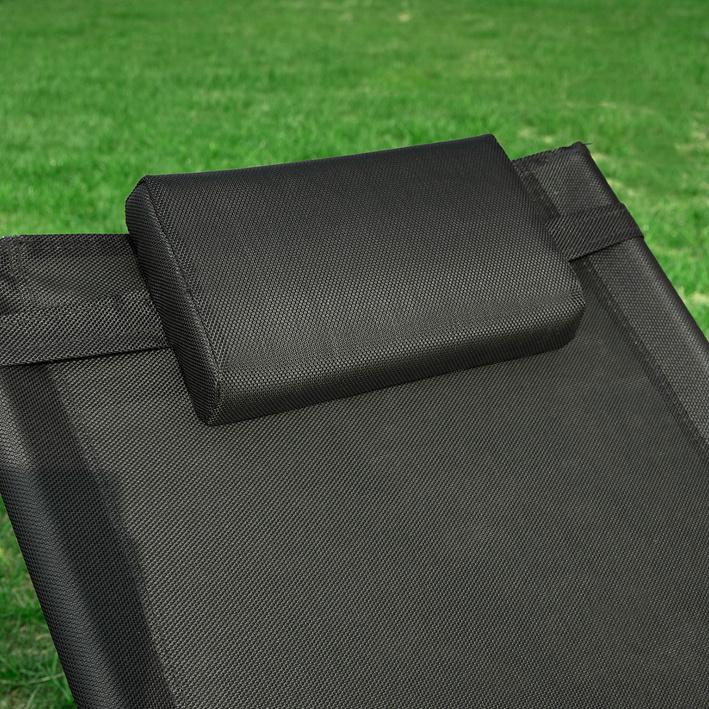 SoBuy OGS38-SCH Tumbona de Jardín Negro - Image 6