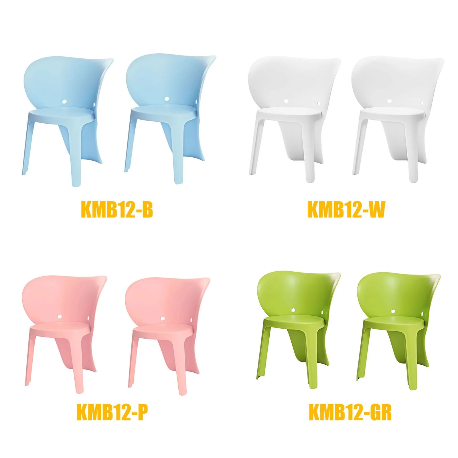 SoBuy KMB12-Bx2 Set de 2 Silla Infantil con diseño de Elefante Azul - Image 4