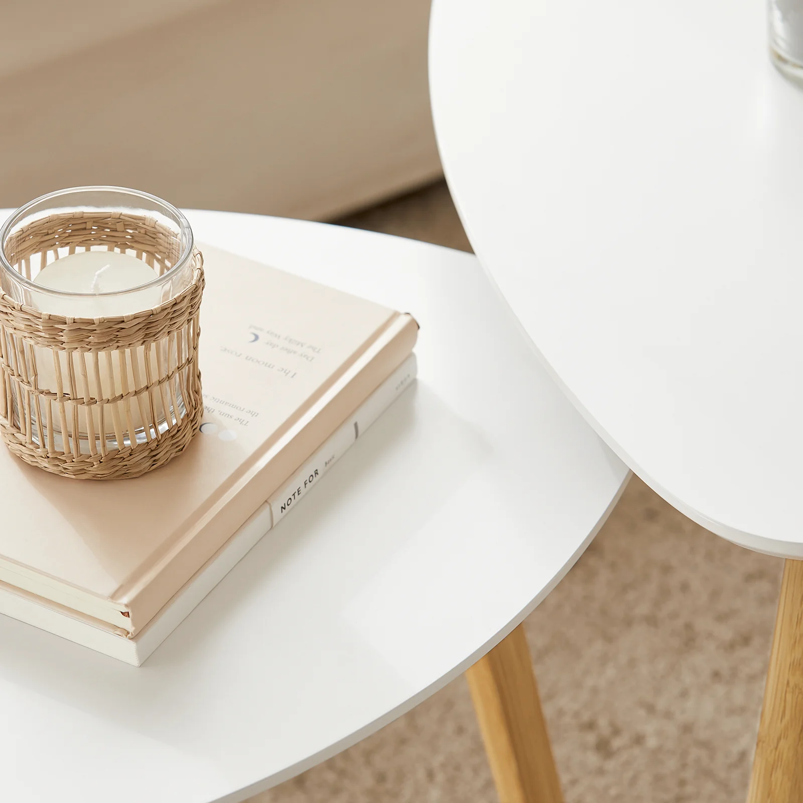 SoBuy FBT74-W Set de Mesitas de café x 2 Blanco - Image 7
