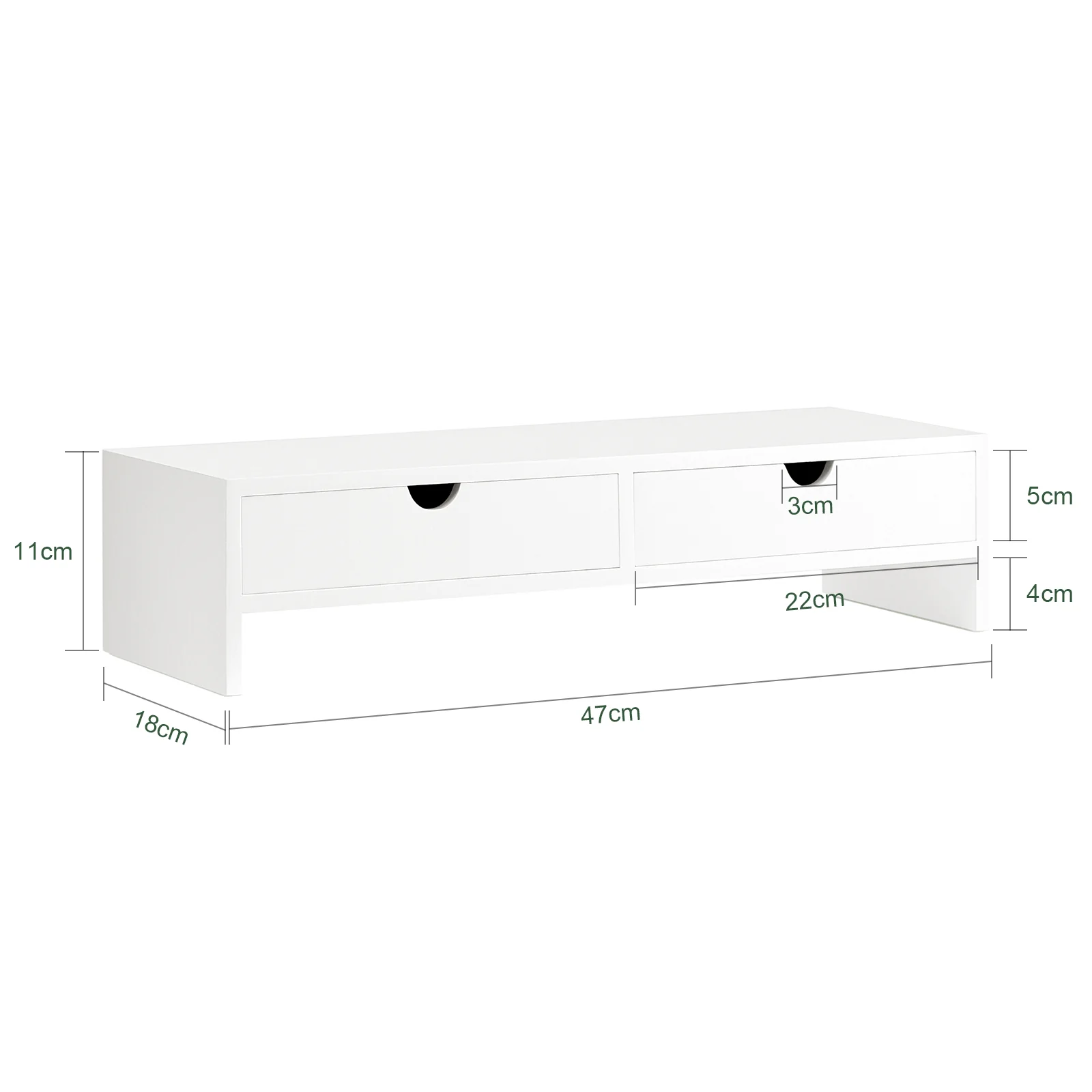 SoBuy BBF02-W Soporte para monitor con 2 cajónes Blanco - Image 3