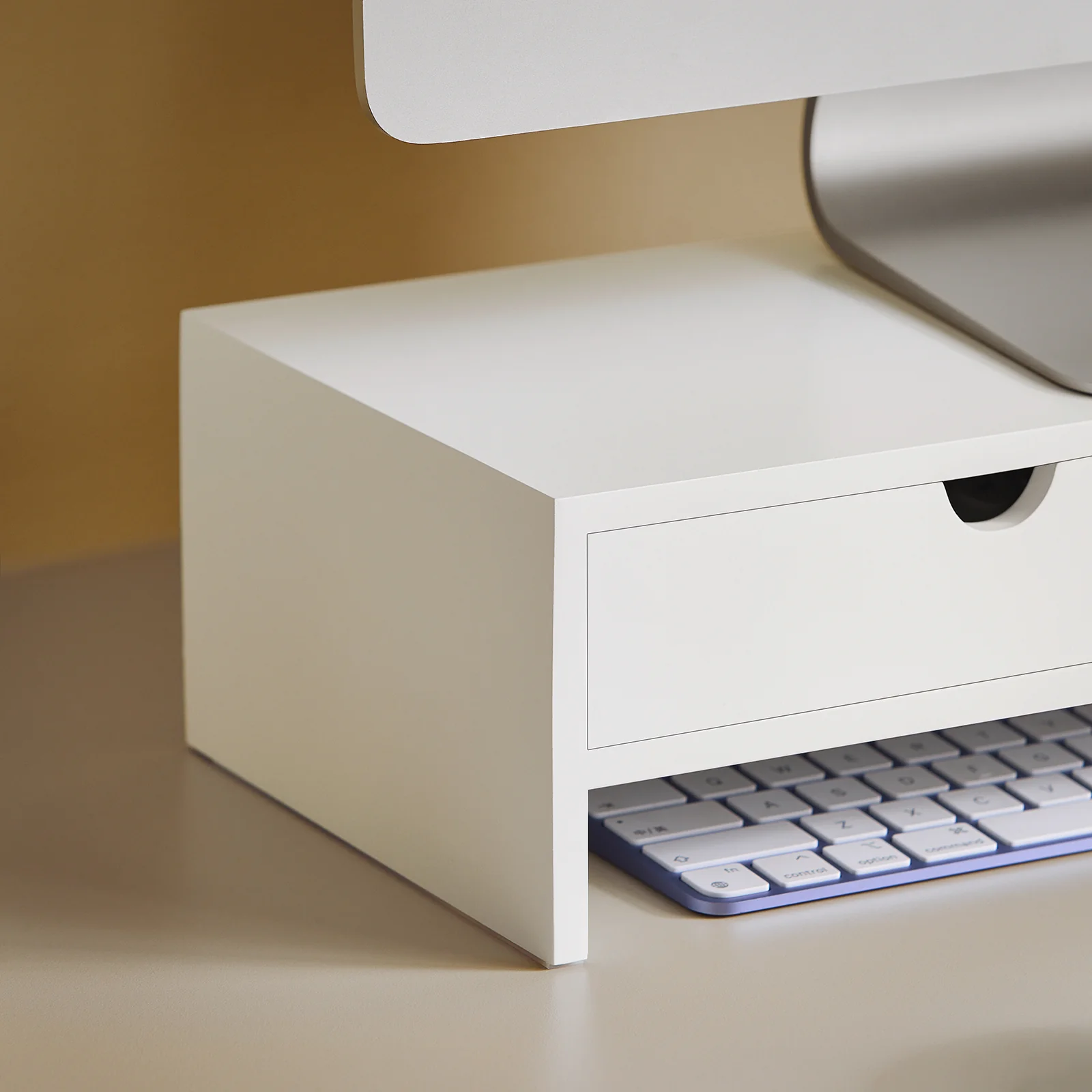 SoBuy BBF02-W Soporte para monitor con 2 cajónes Blanco - Image 7