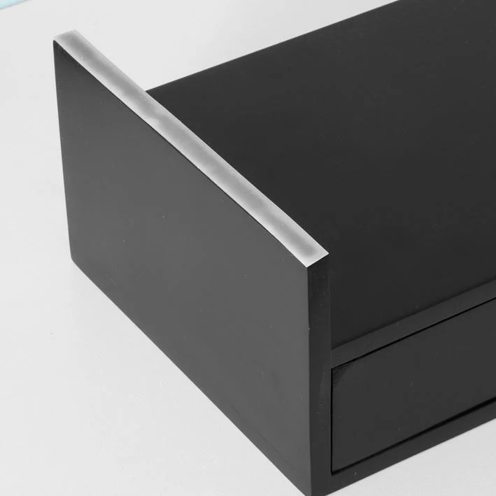 SoBuy BBF02-SCH Soporte para monitor con 2 cajones Negro - Image 5