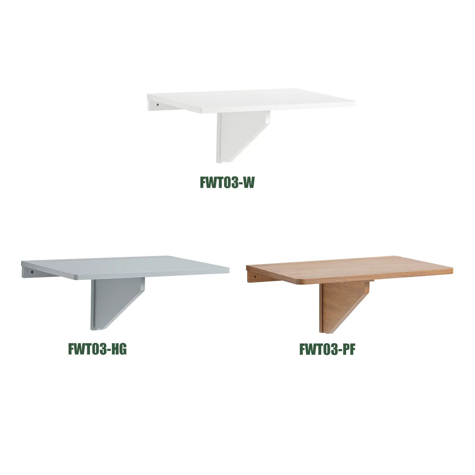 SoBuy FWT03-W Mesa plegable de Pared pequeña 60x40cm Blanco - Image 10