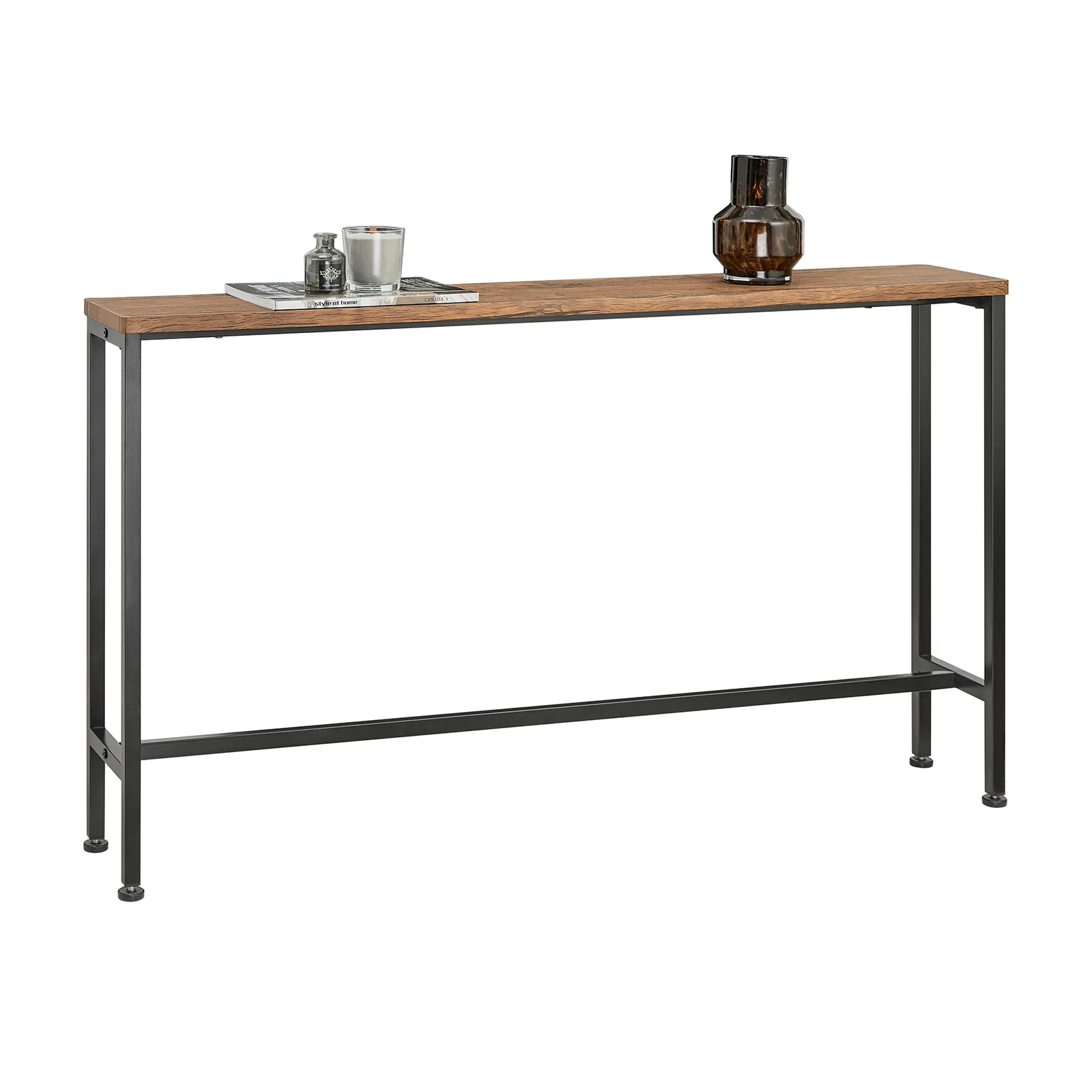 Preventa-SoBuy FSB19-N Mesa de Entrada L120cm Color de madera/negro