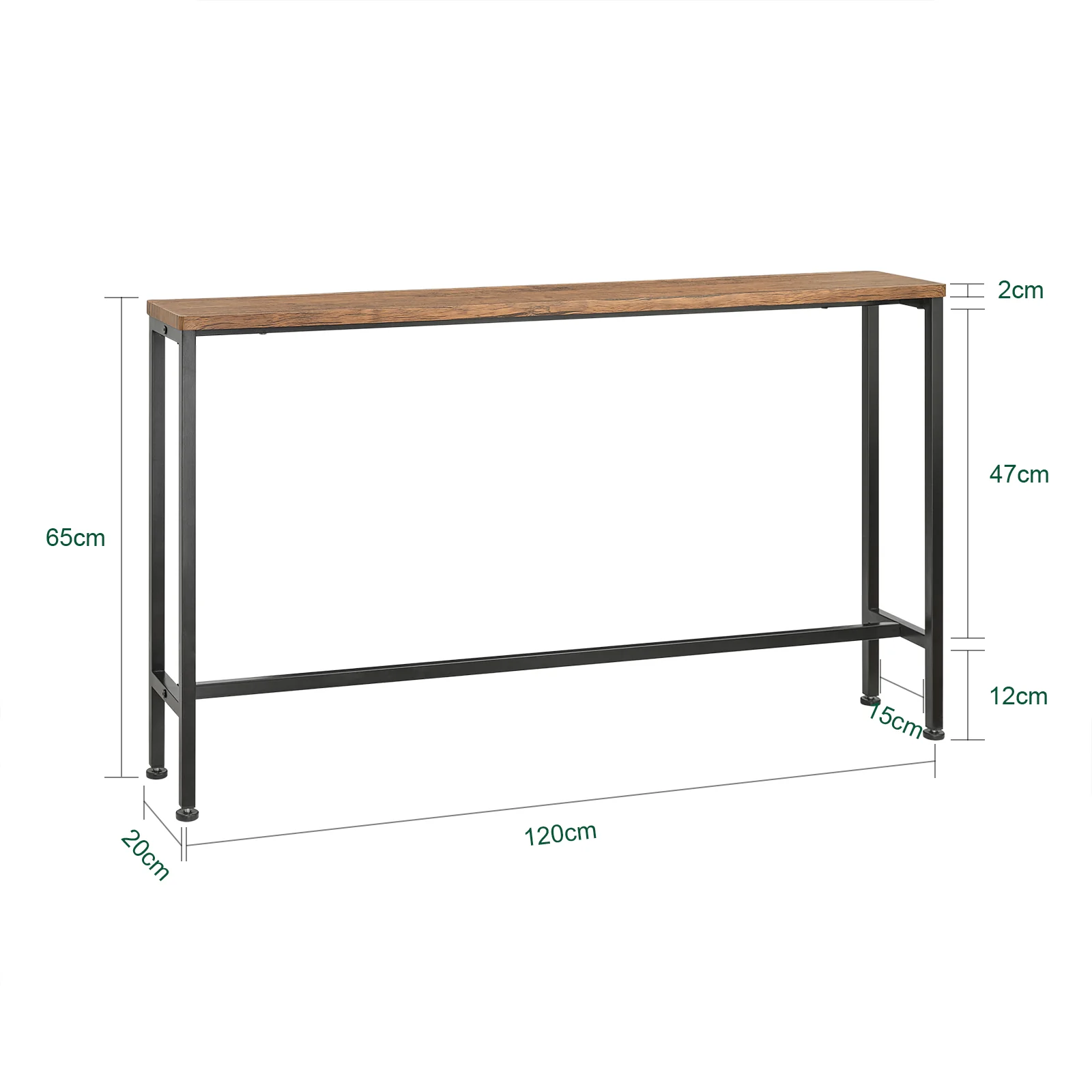 Preventa-SoBuy FSB19-N Mesa de Entrada L120cm Color de madera/negro - Image 3