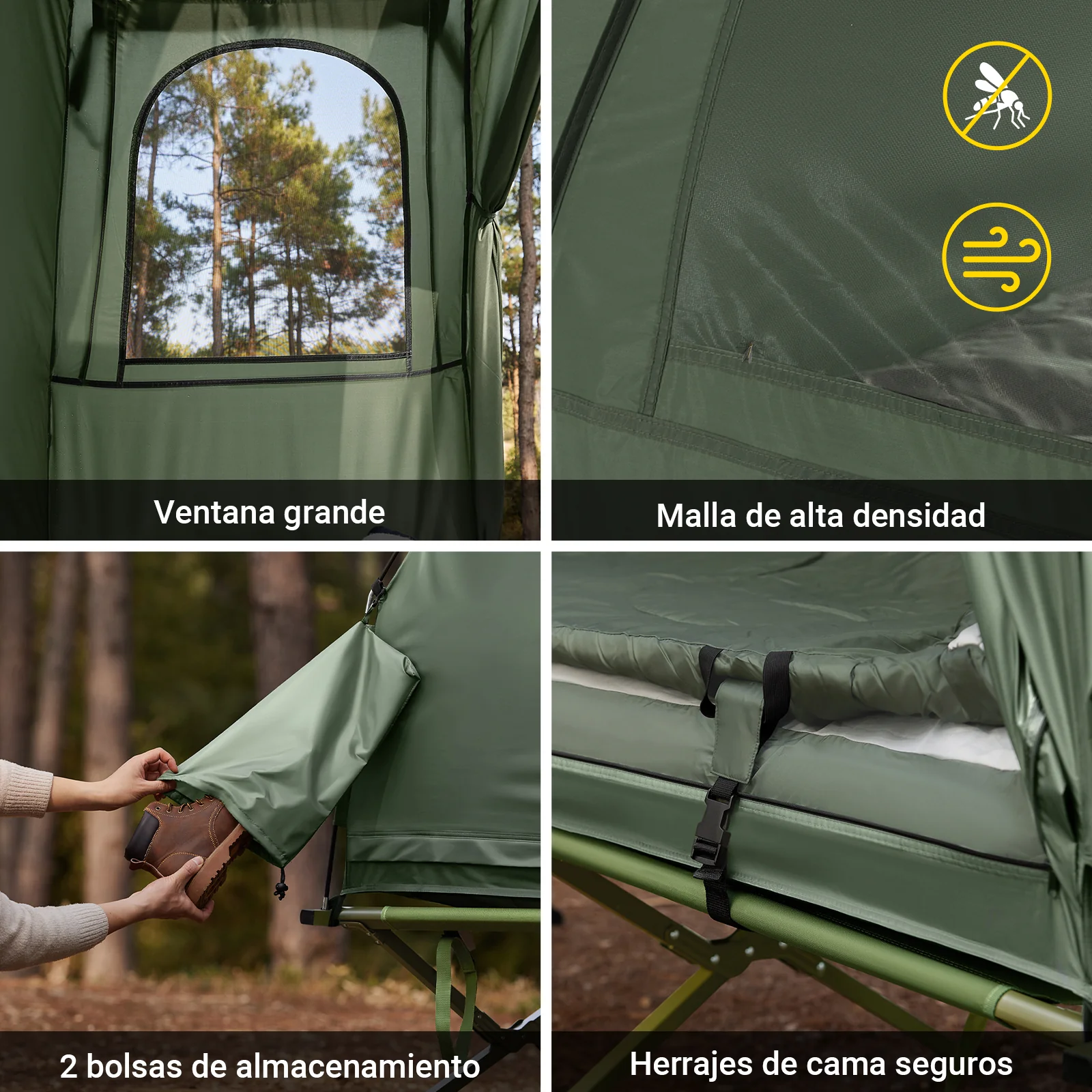 SoBuy OGS32-GR Tienda de campaña Flotante Colchon Inflable para 1 persona - Image 9