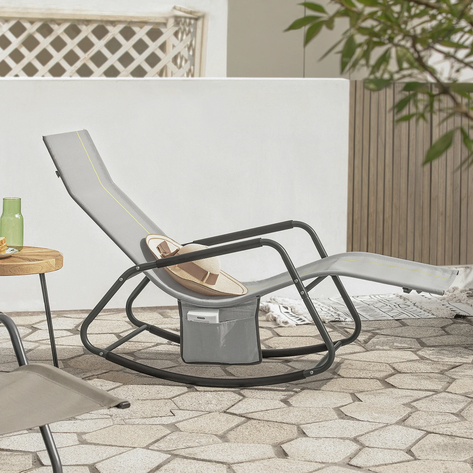 SoBuy OGS47-HG Tumbona Soporta hasta 120 kg Gris - Image 4