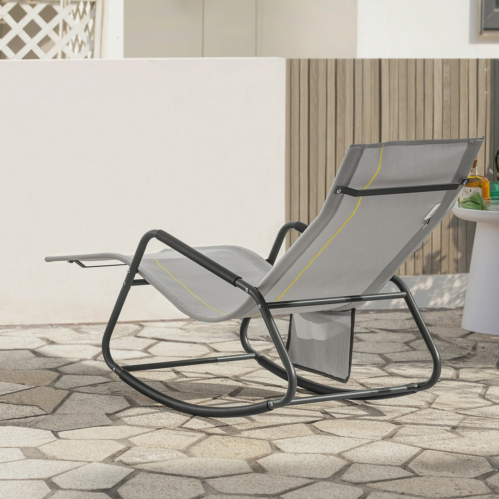 SoBuy OGS47-HG Tumbona Soporta hasta 120 kg Gris - Image 5