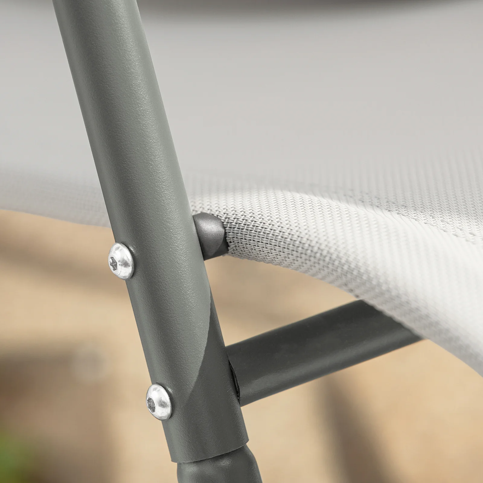 SoBuy OGS47-HG Tumbona Soporta hasta 120 kg Gris - Image 8