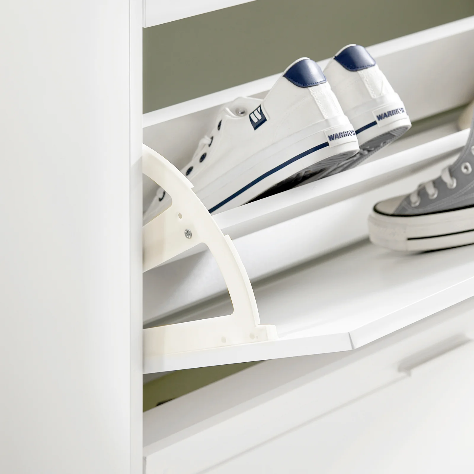 SoBuy FSR104-W Zapatero con 2 solapas Armario Multifuncional para Entrada Blanco - Image 8