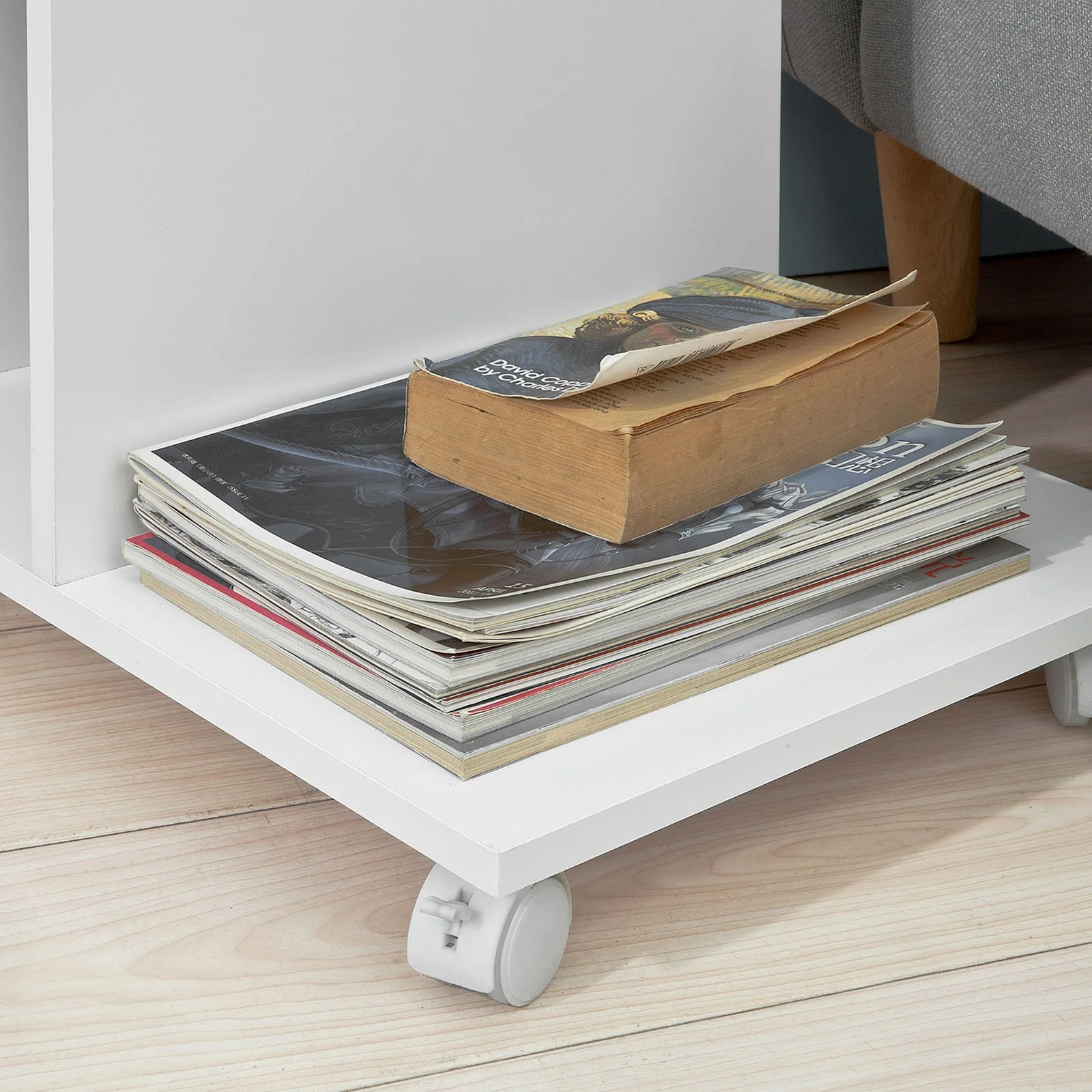 SoBuy FBT48-W Mesa Auxiliar con 2 Estantes Blanco - Image 8