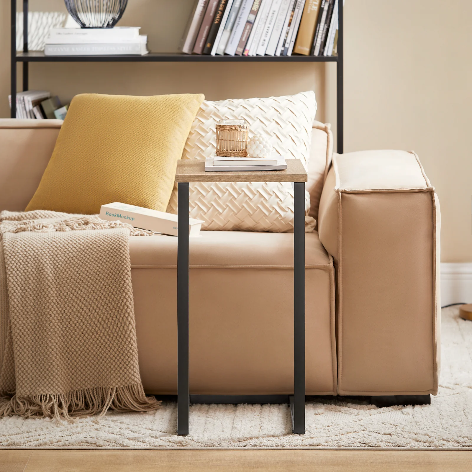 SoBuy FBT44-N Mesa Auxiliar para Sofá Madera - Image 4