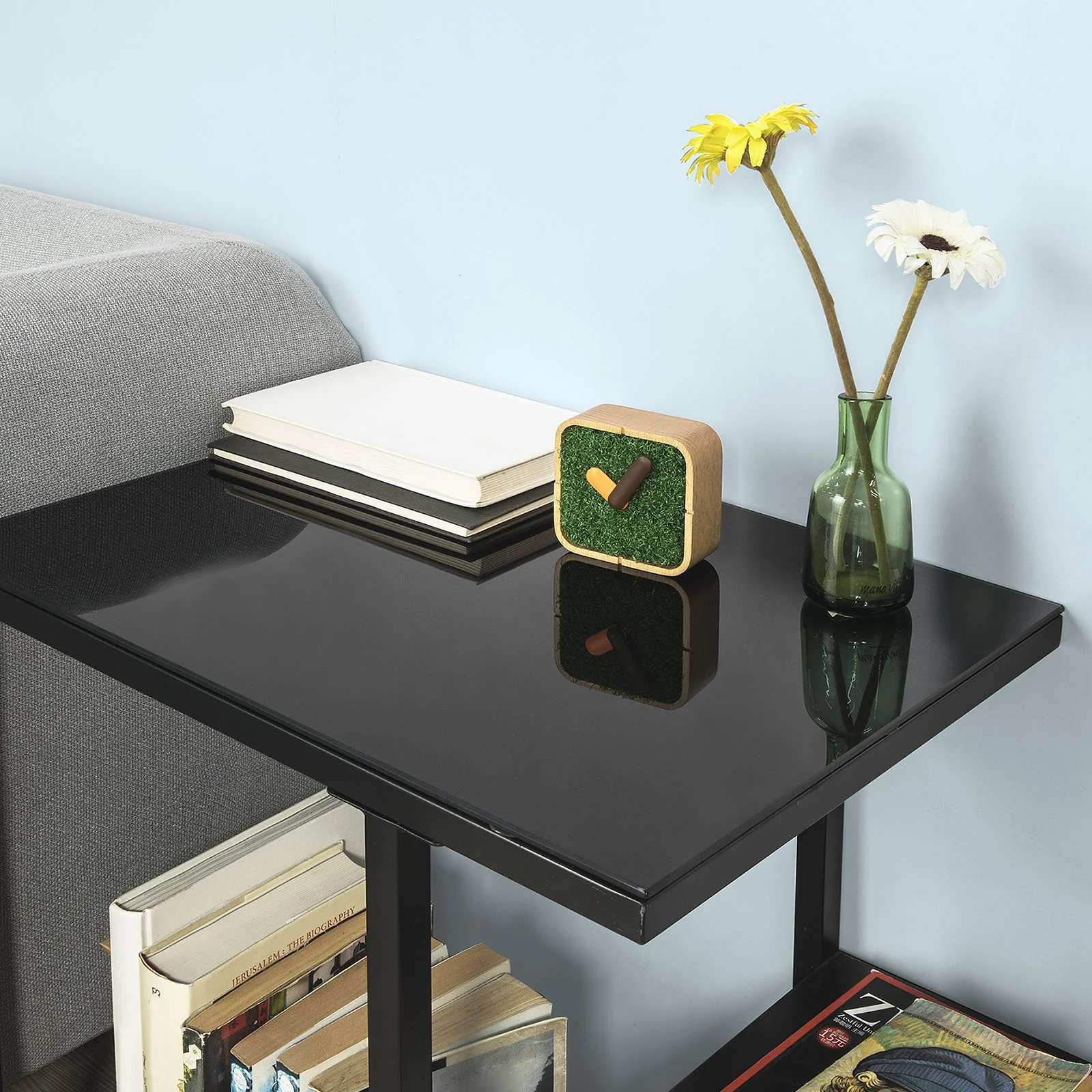 SoBuy FBT65-SCH Mesa Auxiliar con 3 estantes Negro - Image 5
