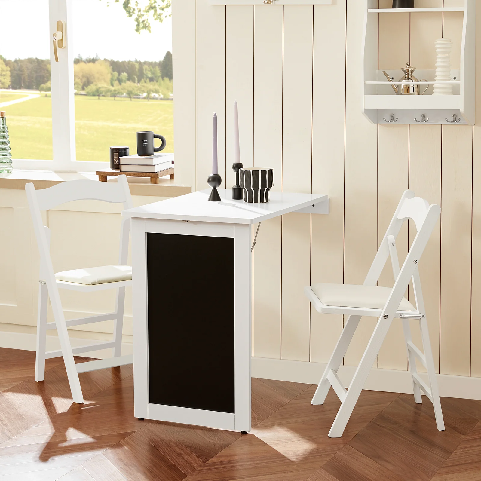 SoBuy FWT20-W Mesa de pared Con pizarra frontal - Image 5