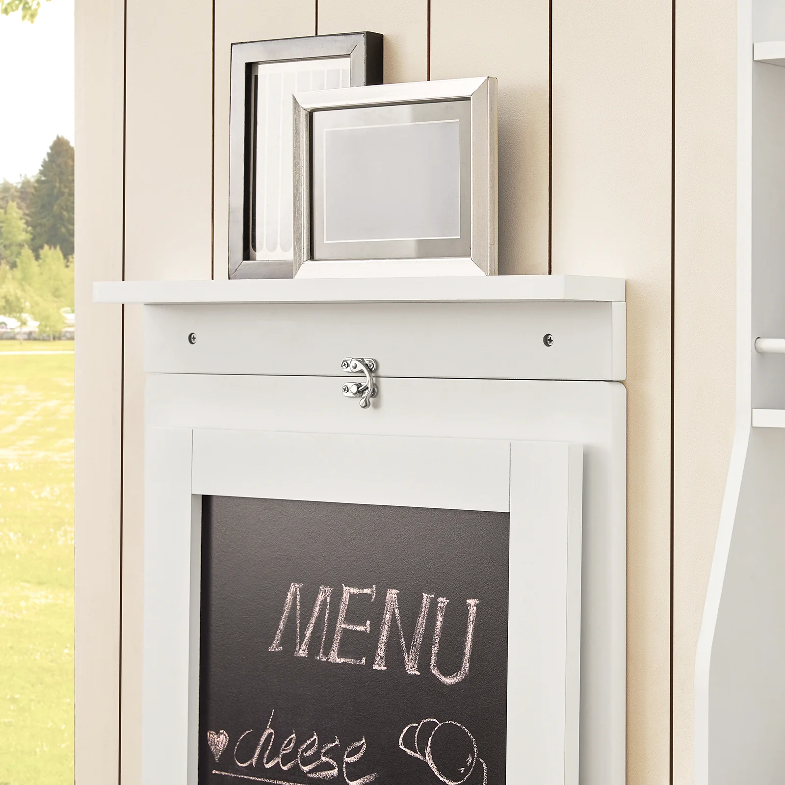SoBuy FWT20-W Mesa de pared Con pizarra frontal - Image 8