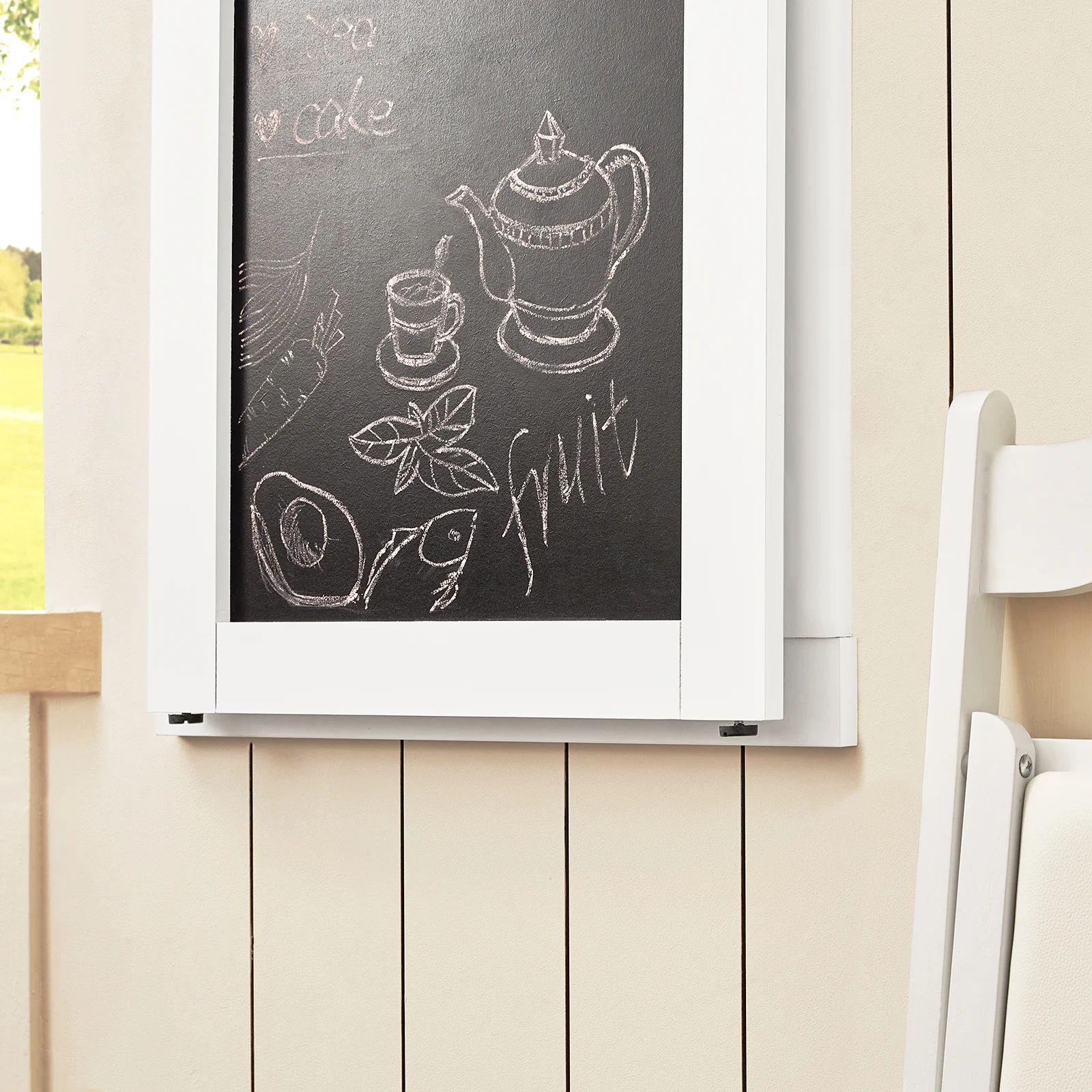 SoBuy FWT20-W Mesa de pared Con pizarra frontal - Image 9